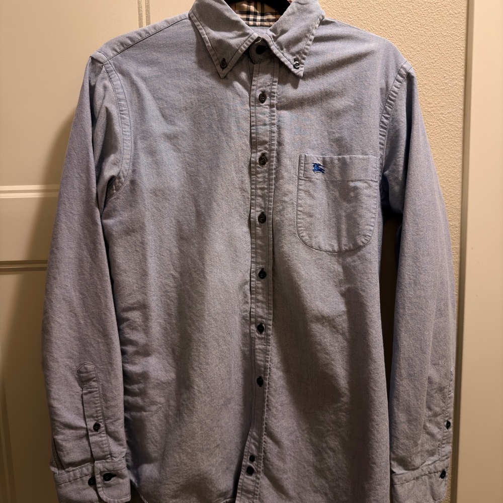 Burberry Light Blue Button-Down Shirt for Men